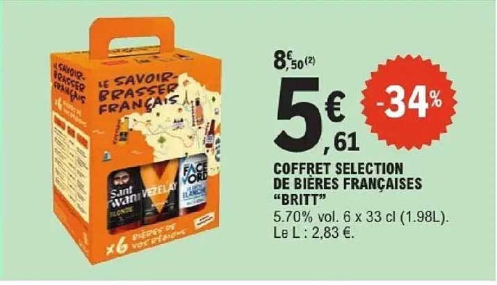 COFFRET SELECTION DE BIERES FRANÇAISES "BRITT