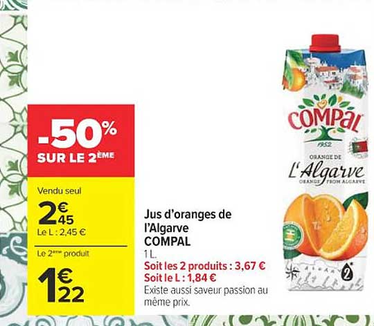 COMPAL Jus d'oranges de l'Algarve