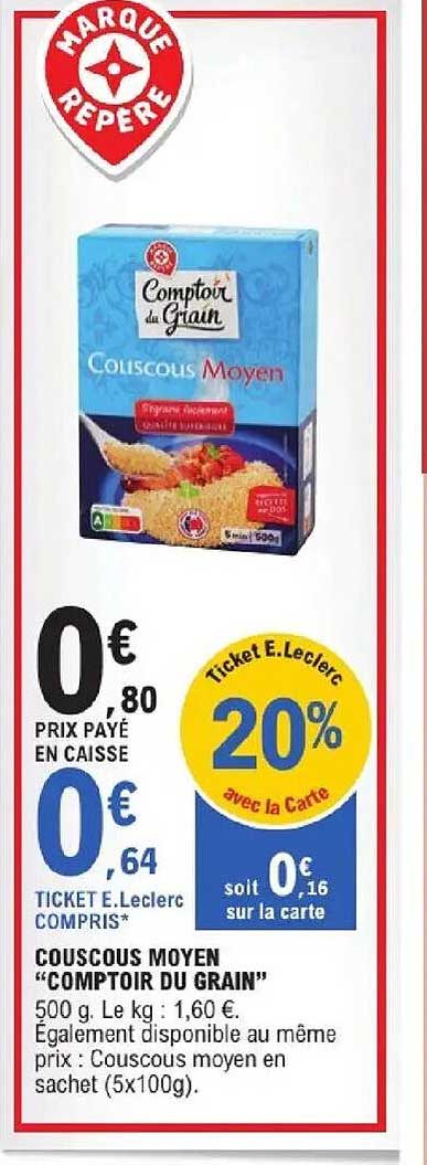 Comptoir du Grain Couscous Moyen