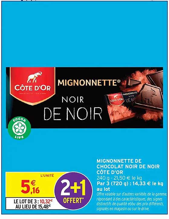 Côte d'Or Mignonnette Noir de Noir