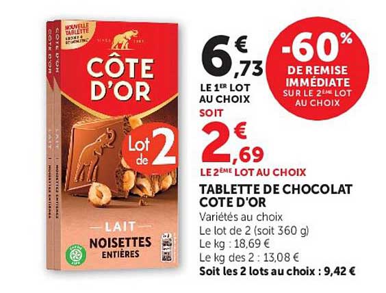 Côte d'Or Tablette de chocolat