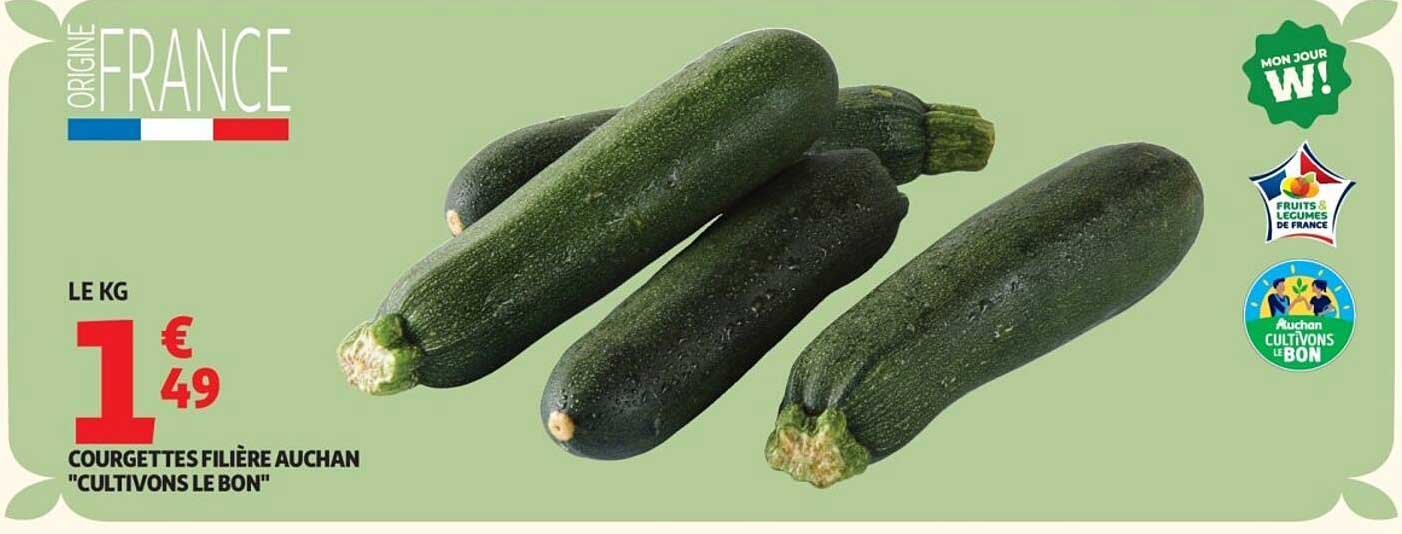 COURGETTES FILIÈRE AUCHAN