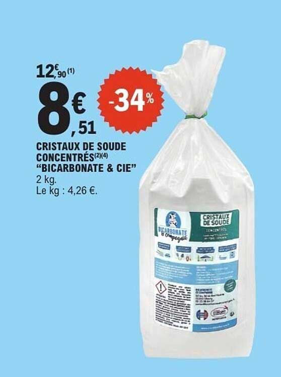 CRISTAUX DE SOUDE CONCENTRÉS “BICARBONATE & CIE”