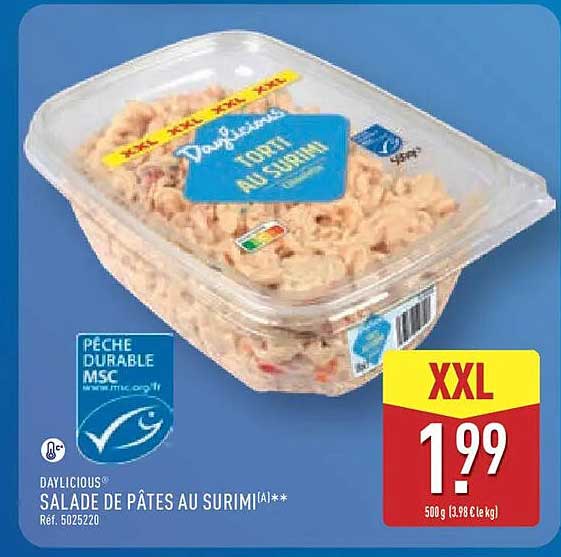 Daylicious Salade de pâtes au surimi