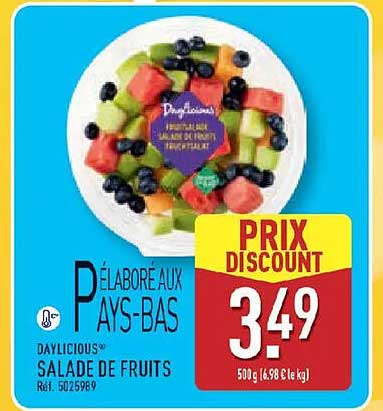 Délicat aux Pays-Bas SALADE DE FRUITS
