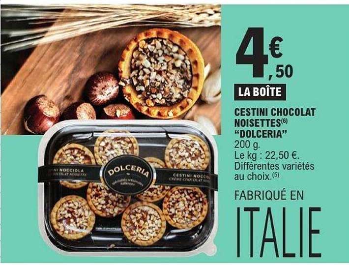 Dolceria Cestini Chocolat Noisettes