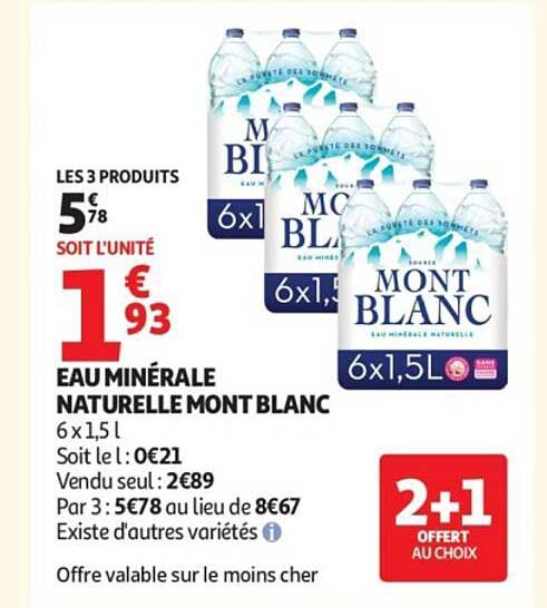 EAU MINERALE NATURELLE MONT BLANC