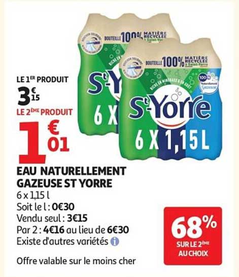 Eau naturellement gazeuse St Yorre