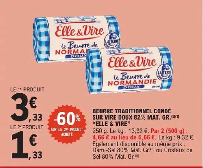 Elle & Vire Beurre de Normandie doux