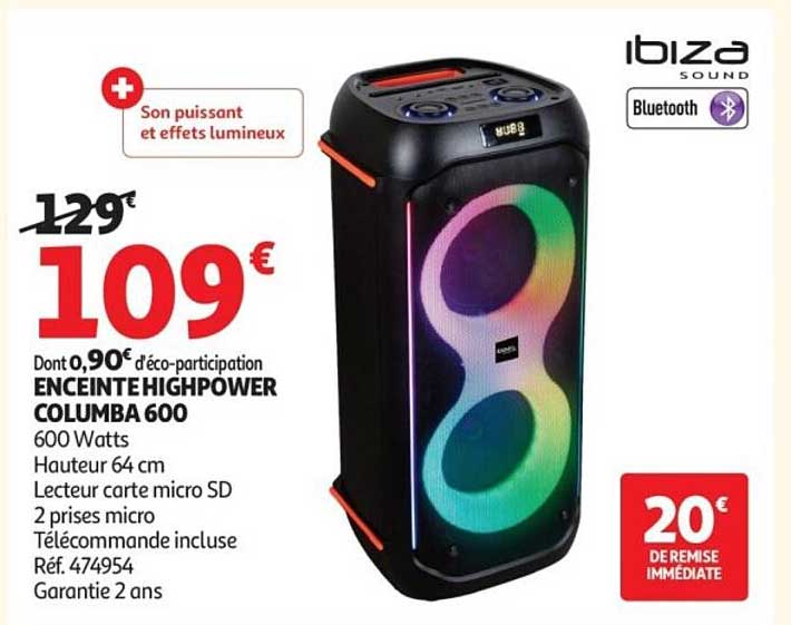 ENCEINTE HIGHPOWER COLUMBA 600