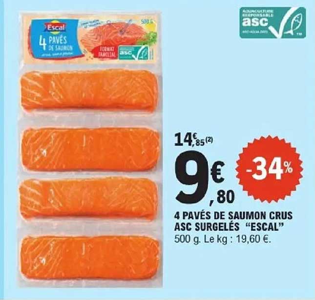 Escal 4 Pavés de saumon
