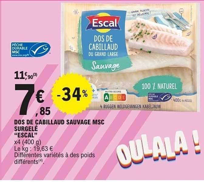 Eskal Dos de cabillaud Sauvage