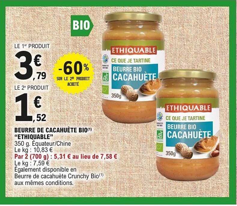 ETHIQUABLE Beurre bio Cacahuète