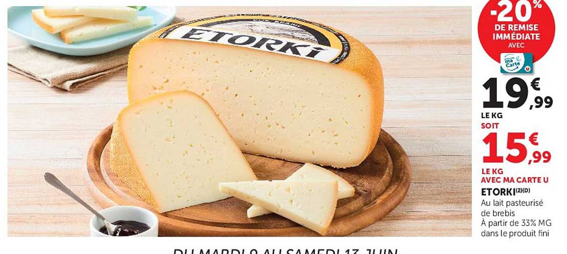 Etorki Au lait pasteurisé de brebis