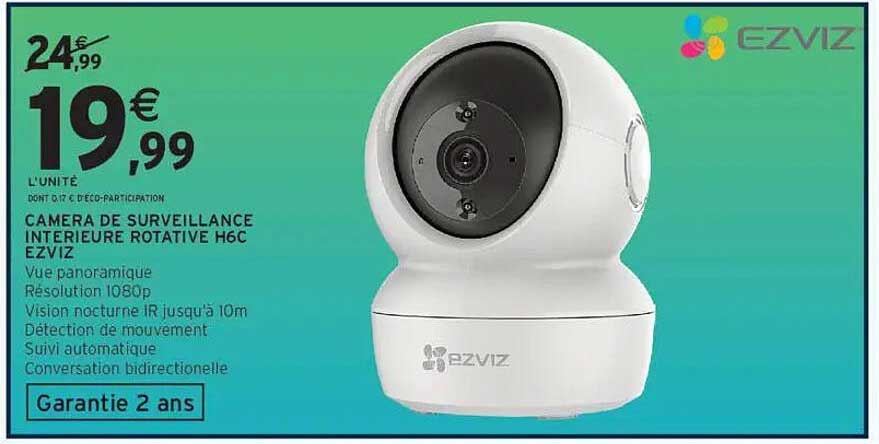 EZVIZ CAMERA DE SURVEILLANCE INTERIEURE ROTATIVE H6C