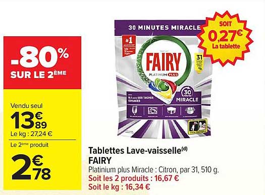 FAIRY Tablettes Lave-vaisselle