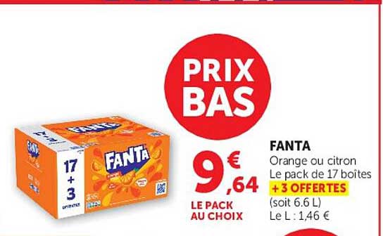 FANTA Orange ou citron