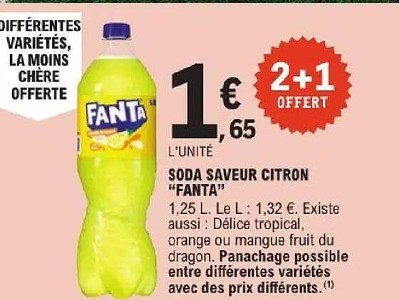 Fanta Soda saveur citron