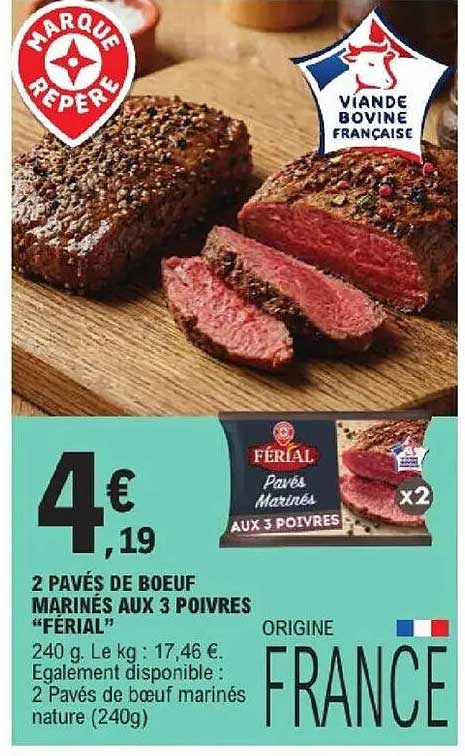 FÉRIAL Pavés Marinés aux 3 Poivres