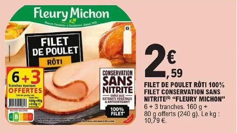 Fleury Michon Filet de poulet rôti
