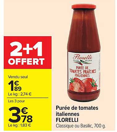 Florelli Purée de tomates italiennes