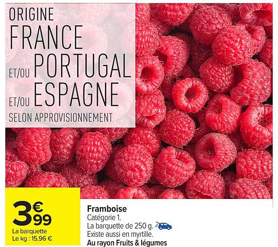 Framboise Catégorie 1