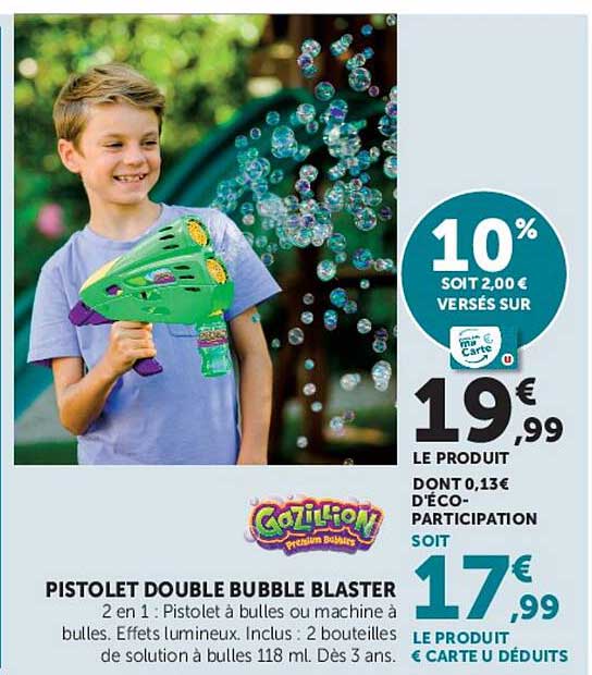 Gazillion Pistolet Double Bubble Blaster