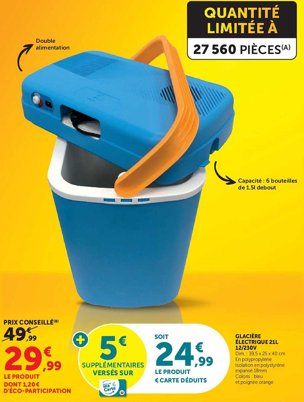 Glacière électrique 21L