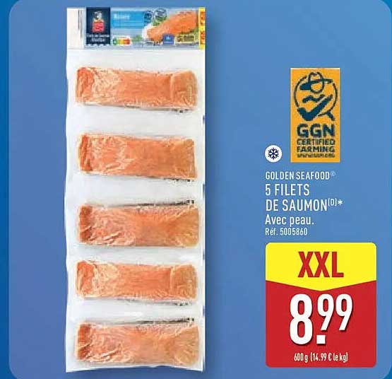 GOLDEN SEAFOOD 5 FILETS DE SAUMON