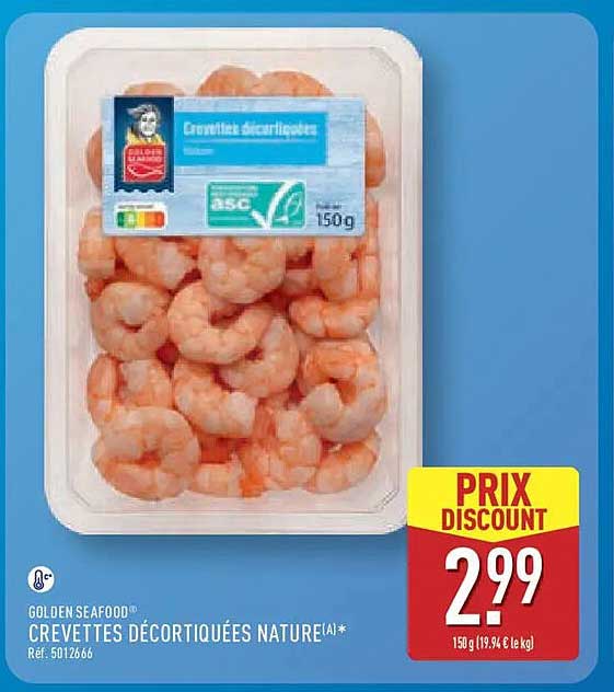 GOLDEN SEAFOOD CREVETTES DÉCORTIQUÉES NATURE