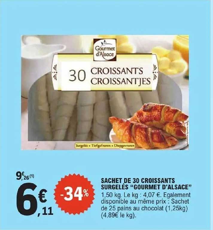 Gourmet d'Alsace 30 Croissants
