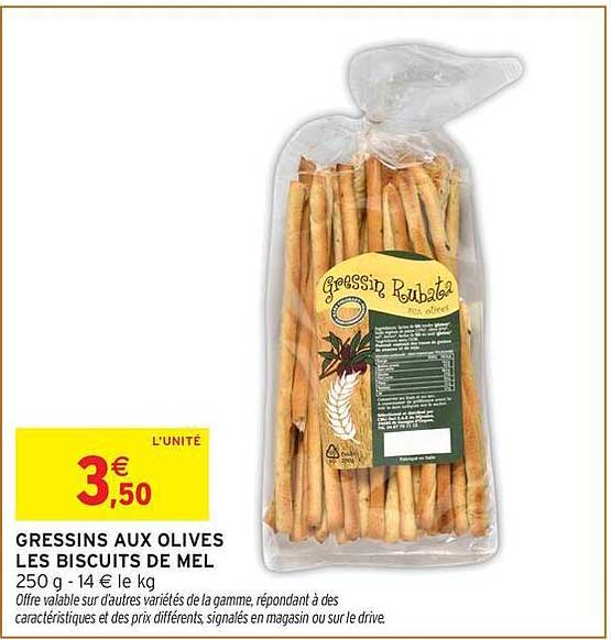 Gressins aux olives