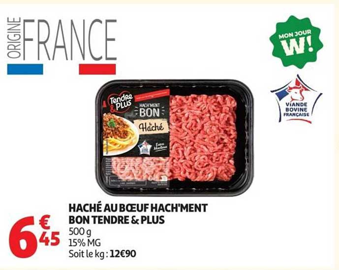 HACHÉ AU BŒUF HACH'MENT BON TENDRE & PLUS