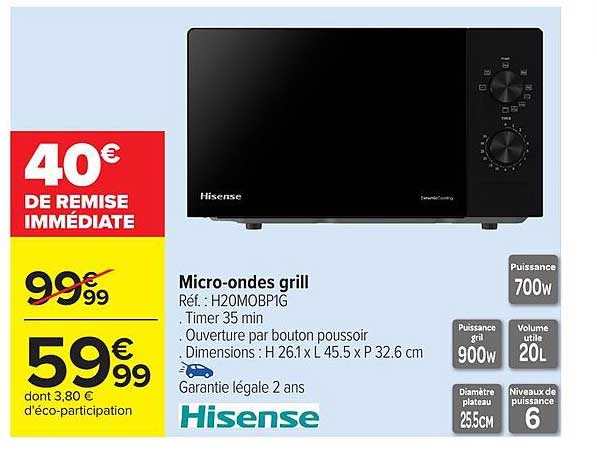Hisense Micro-ondes grill