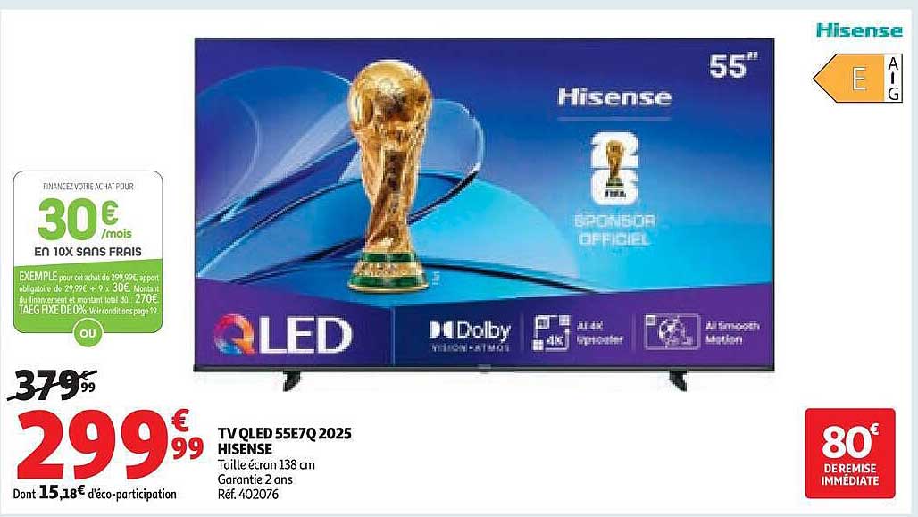 Hisense TV QLED 55E7Q 2025