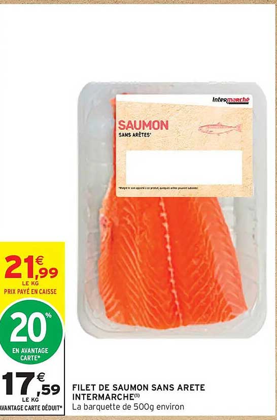 Intermarché Filet de saumon sans arête