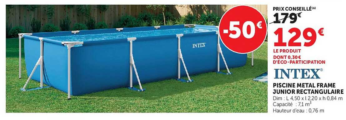 INTEX PISCINE METAL FRAME JUNIOR RECTANGULAIRE