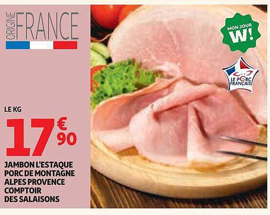 JAMBON LESTAQUE PORC DE MONTAGNE ALPES PROVENCE COMPTOIR DES SALAISONS