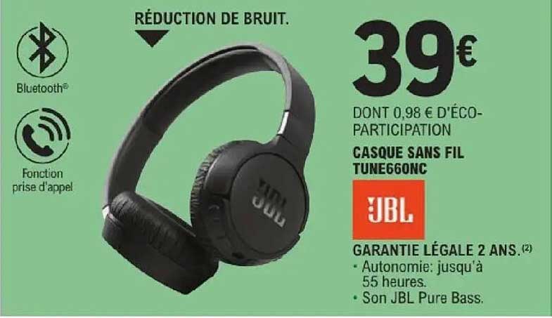 JBL CASQUE SANS FIL TUNE660NC