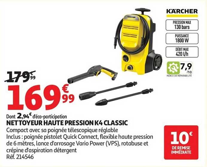 KÄRCHER NETTOYEUR HAUTE PRESSION K4 CLASSIC