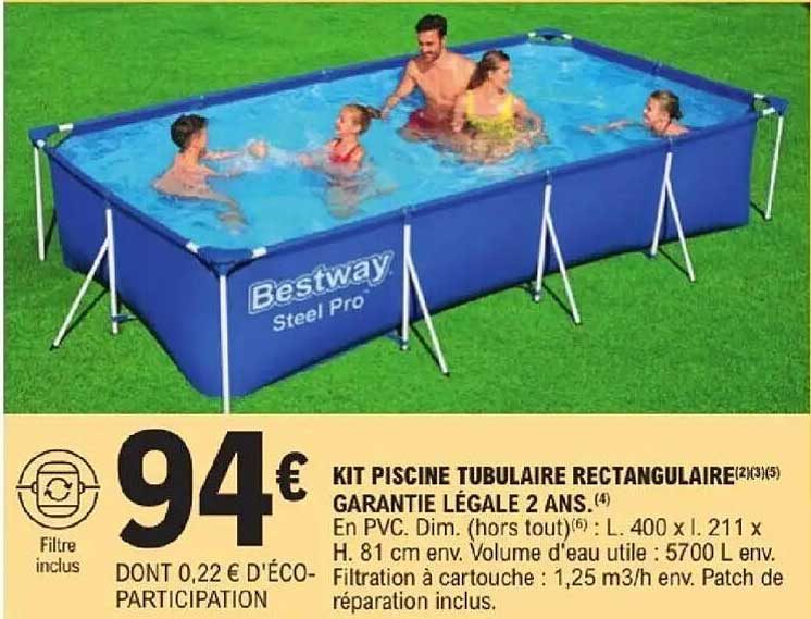 KIT PISCINE TUBULAIRE RECTANGULAIRE