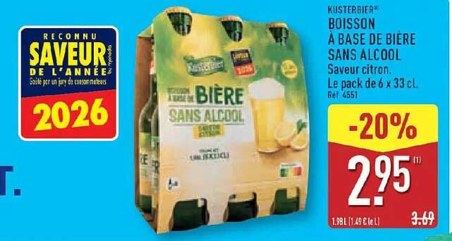 KUSTERBIER BOISSON À BASE DE BIÈRE SANS ALCOOL