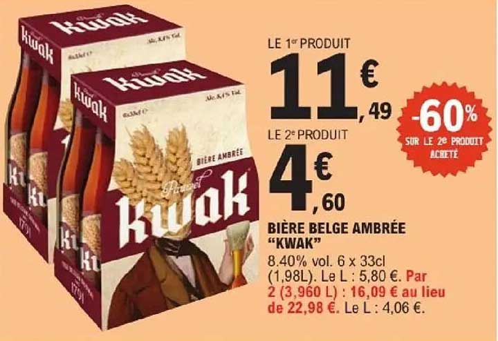 Kwak Bière Belge Ambrée