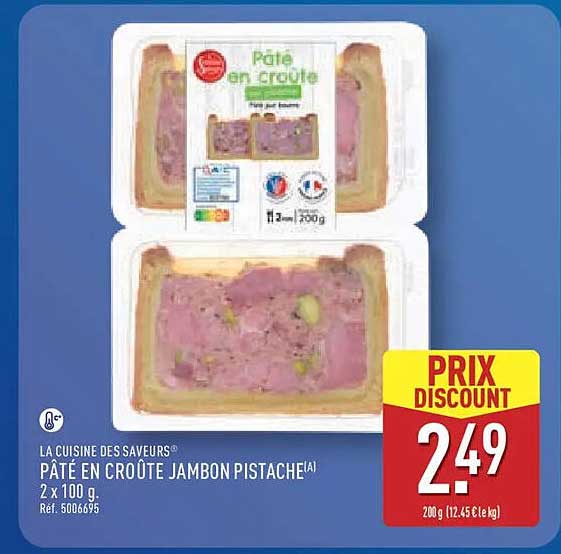 LA CUISINE DES SAVEURS PÂTÉ EN CROÛTE JAMBON PISTACHE