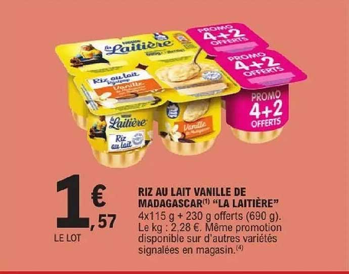 La Laitière Riz au lait Vanille de Madagascar