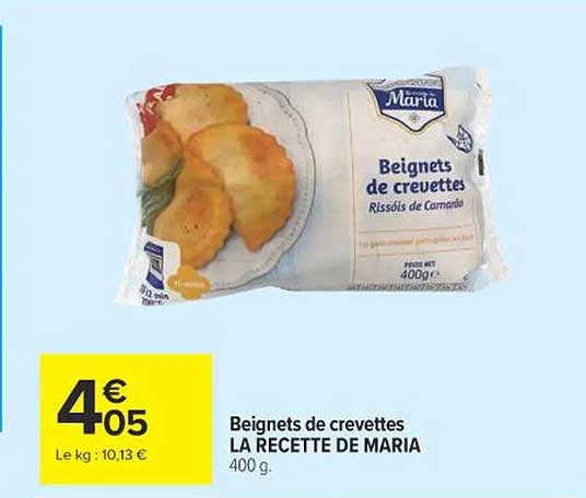 LA RECETTE DE MARIA Beignets de crevettes