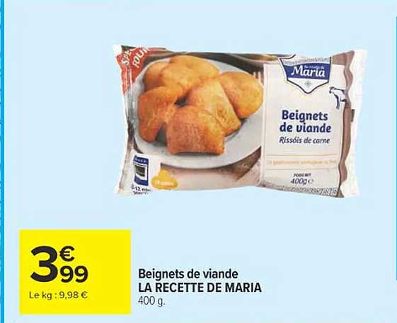 LA RECETTE DE MARIA Beignets de viande