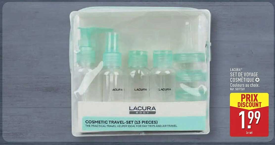 LACURA SET DE VOYAGE COSMÉTIQUE
