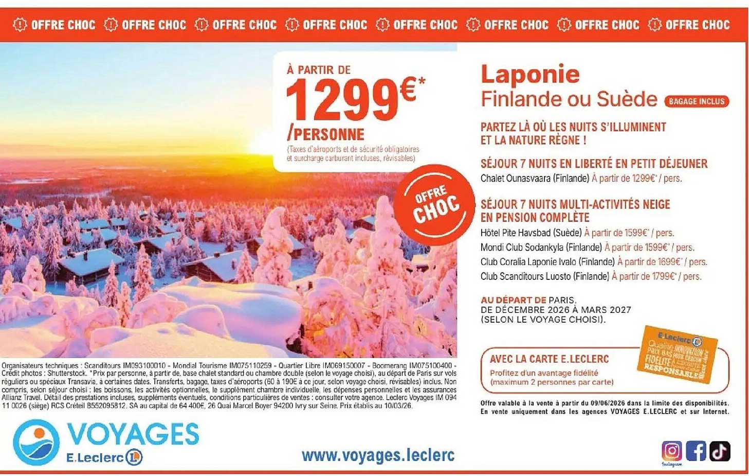 Laponie Finlande ou Suède