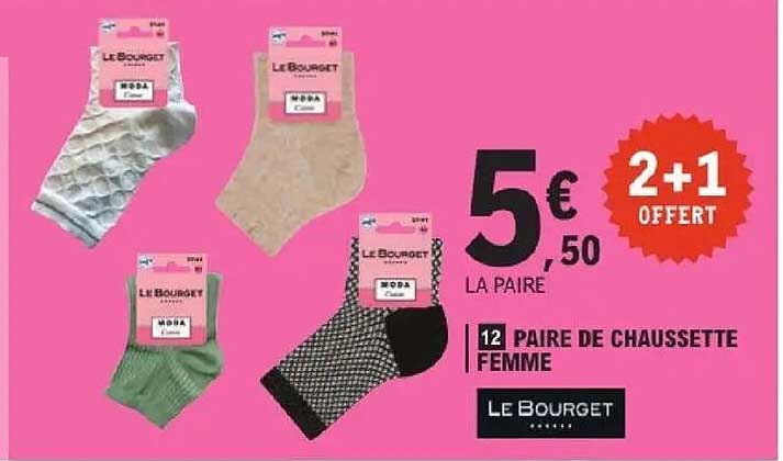 LE BOURGET paire de chaussette femme